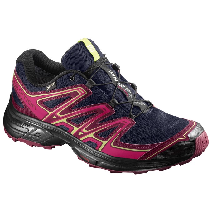 SALOMON WINGS FLYTE 2 GTX® W Philippines - Women's Trail Running Shoes - Pink/Navy | 172985-IRC